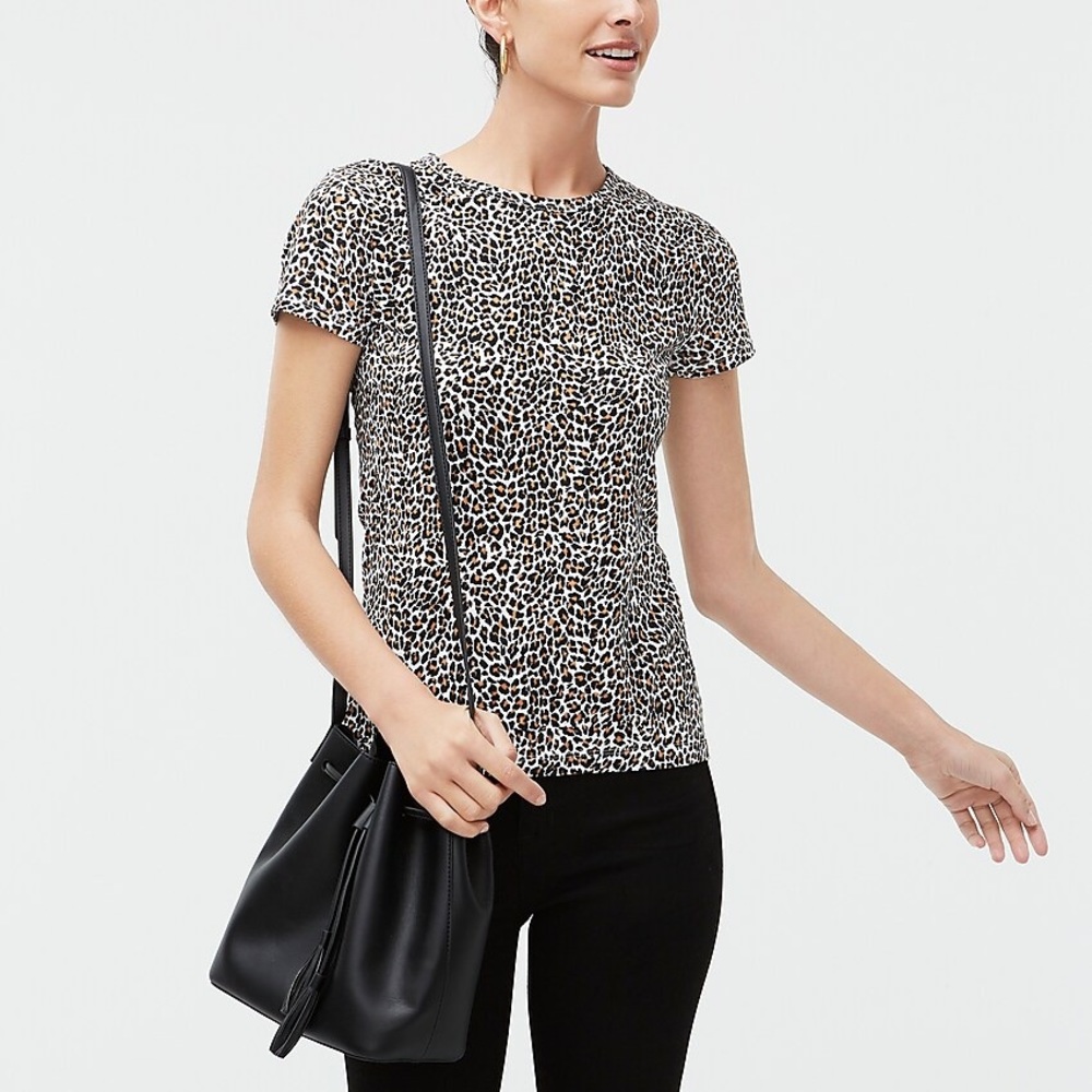 NWT J Crew Factory Leopard Studio Tee